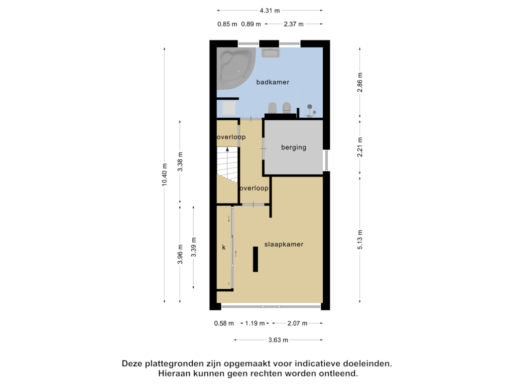 View floorplan of 2e  verdieping of Sibeliusstraat 723