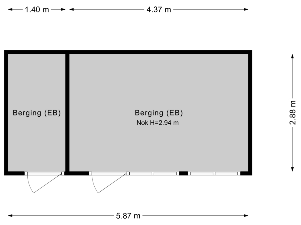 Bekijk plattegrond van Berging van Johanna Naberstraat 13