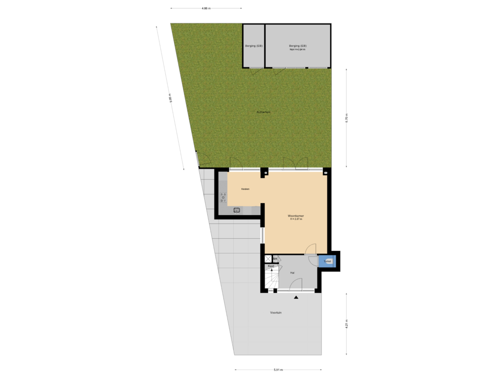 Bekijk plattegrond van Tuin van Johanna Naberstraat 13