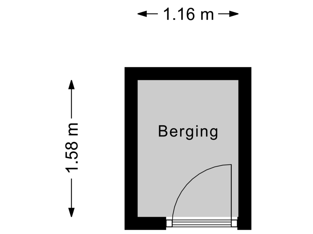 Bekijk plattegrond van Berging van Burgwal 114