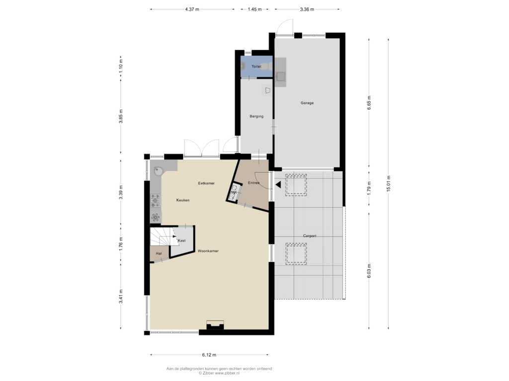 View floorplan of Begane Grond of Vleermuisstraat 18