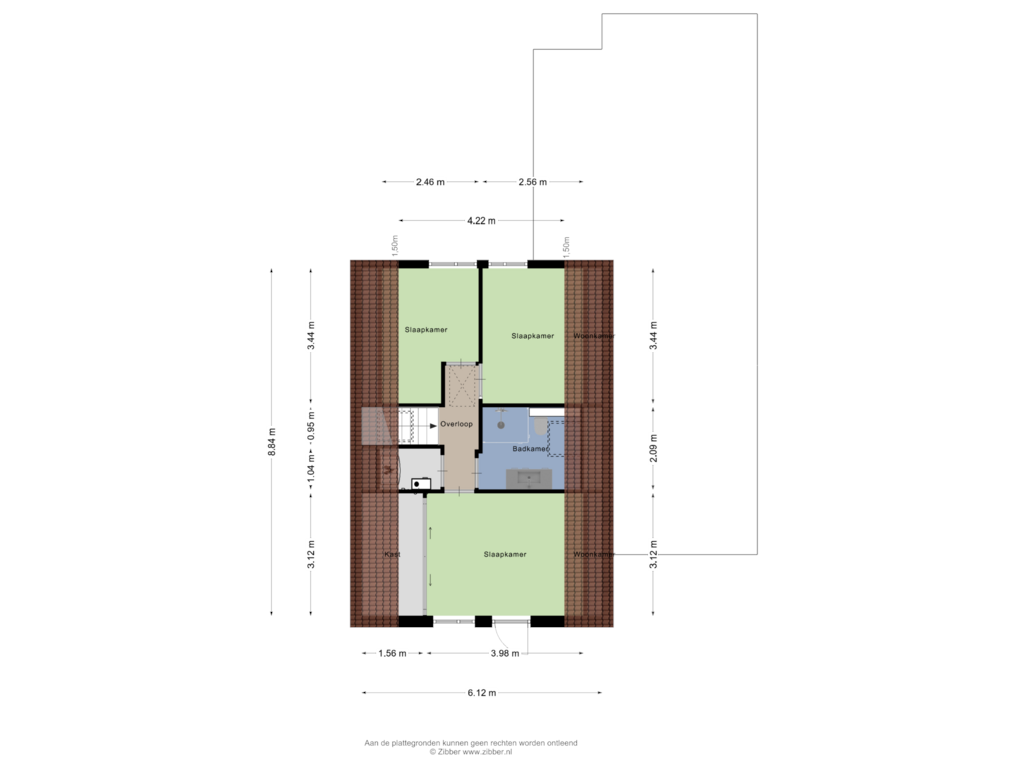 View floorplan of Eerste Verdieping of Vleermuisstraat 18