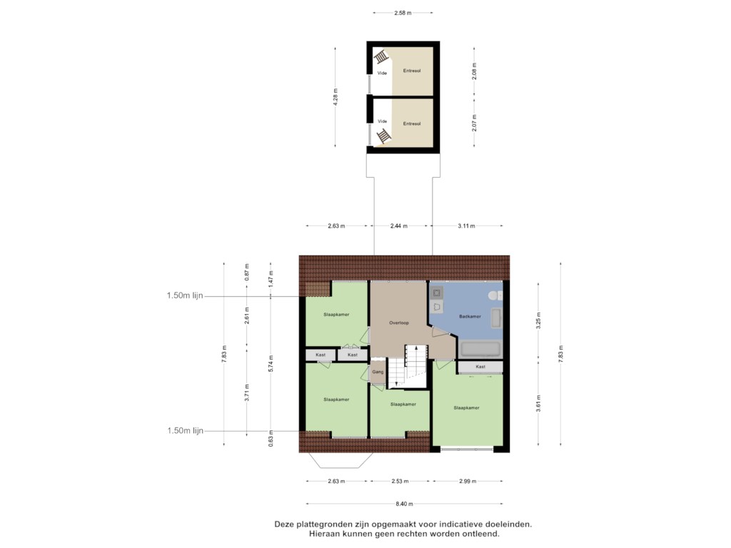 Bekijk plattegrond van Eerste Verdieping van Lindenlaan 12