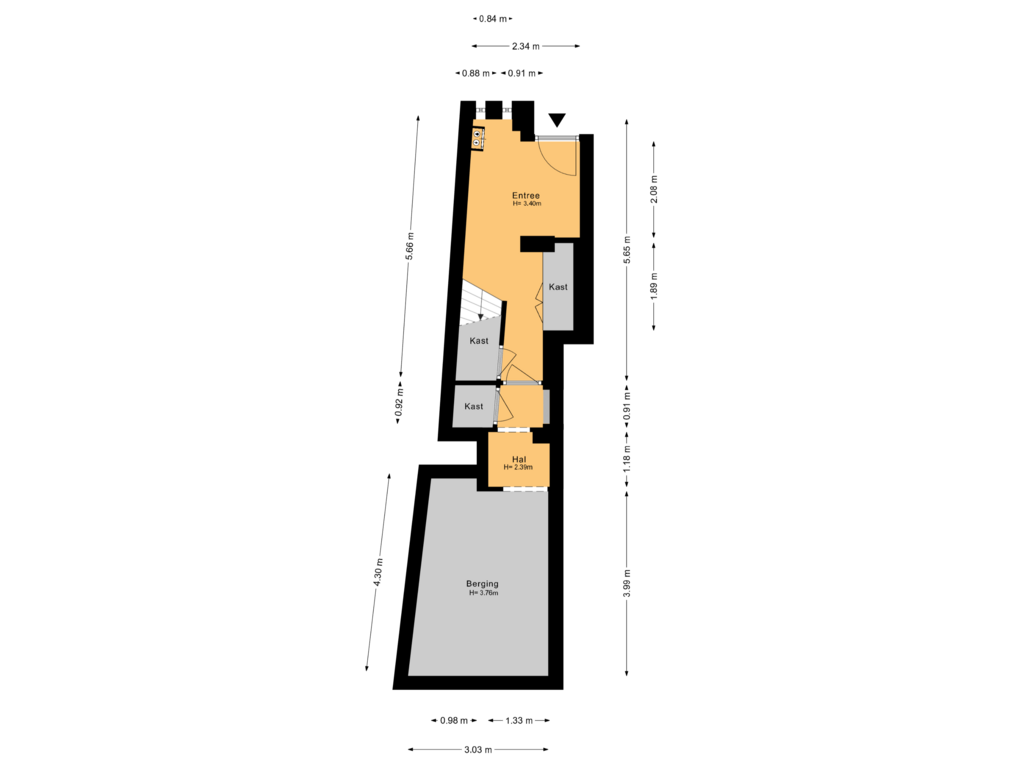 Bekijk plattegrond van Begane grond van Hoge Rijndijk 5