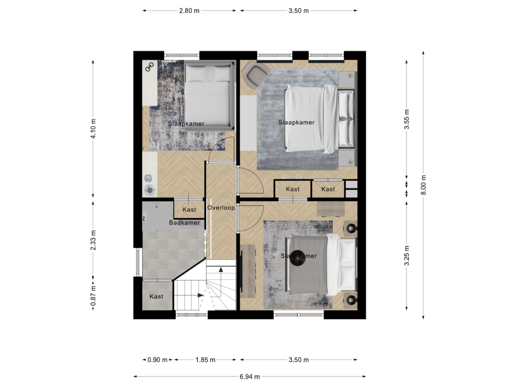 Bekijk plattegrond van Eerste verdieping van Molenlaan 63