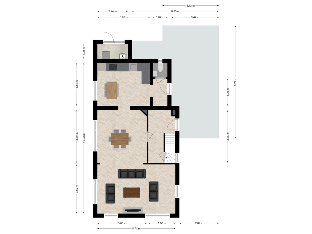 Bekijk plattegrond van Begane grond van Jan Joostenstraat 16