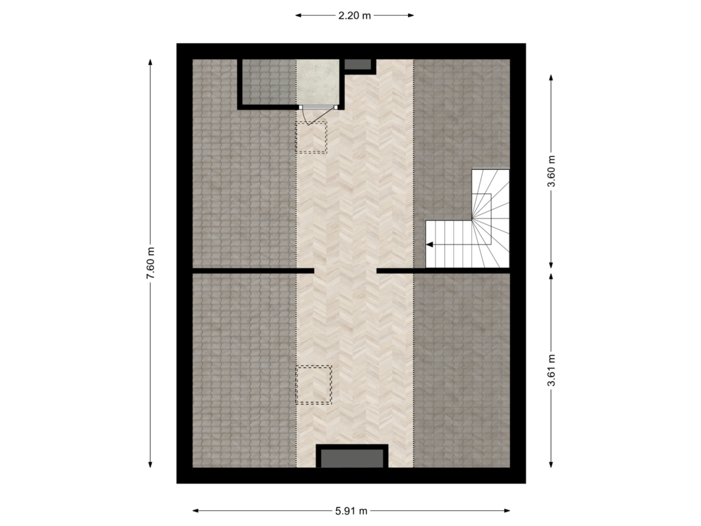 Bekijk plattegrond van Tweede verdieping van Jan Joostenstraat 16