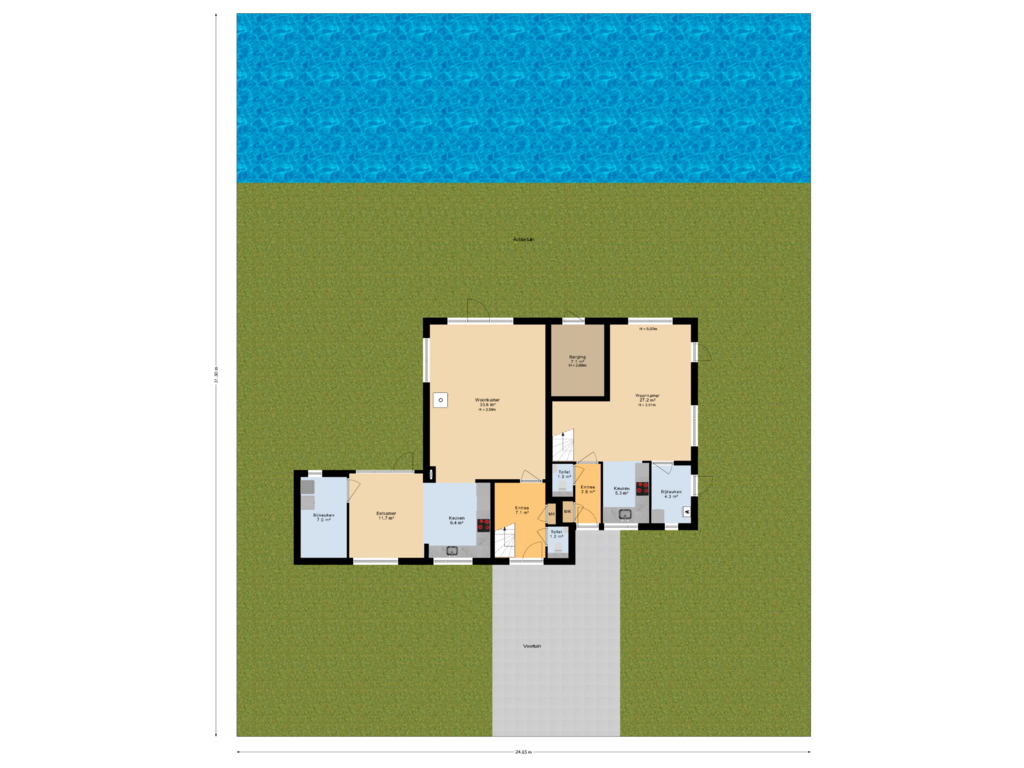 Bekijk plattegrond van Situatie van Blitsaerderleane 16