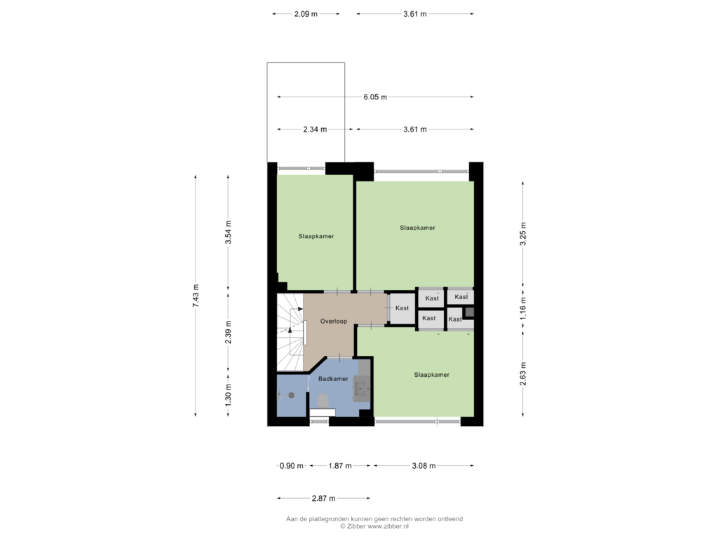 Bekijk plattegrond van Eerste Verdieping van Spittendijk 49