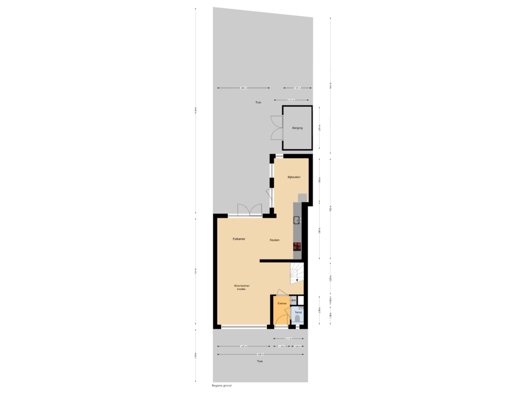 View floorplan of Begane grond of Buitenlust 64