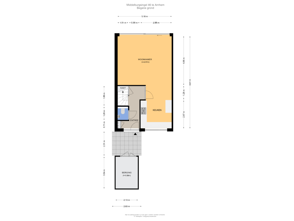 Bekijk plattegrond van Begane grond van Middelburgsingel 46