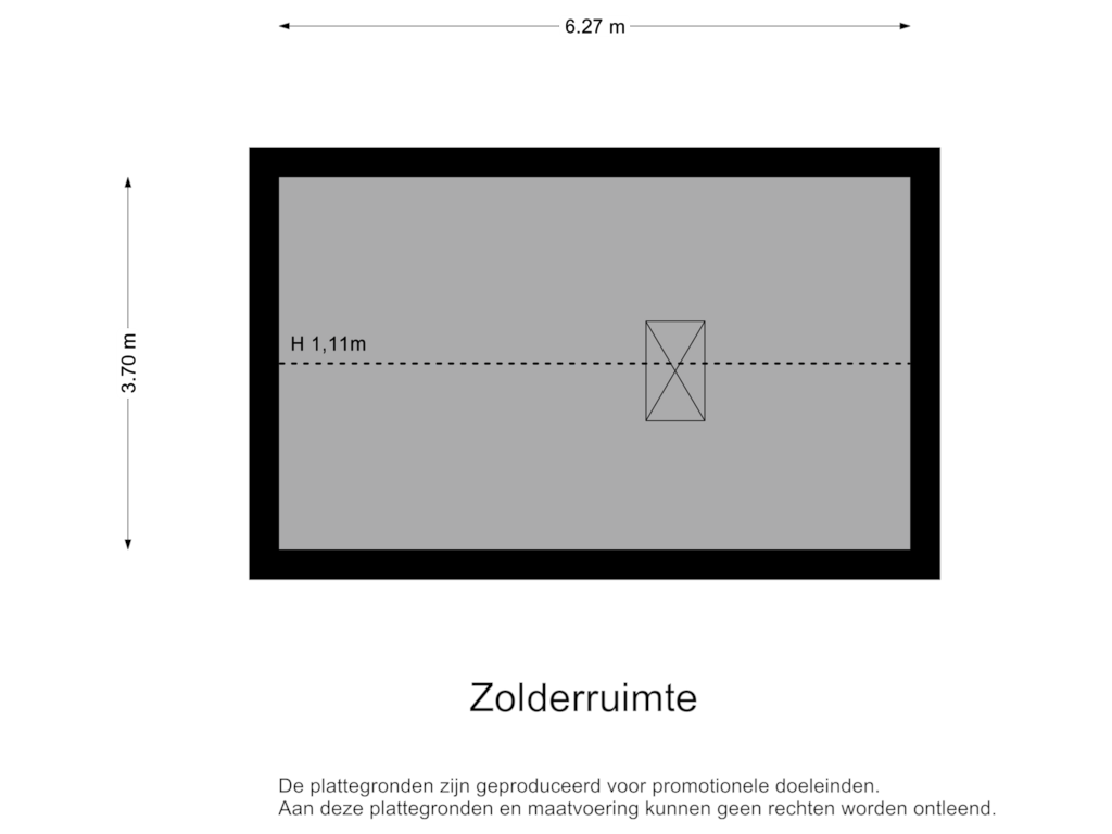 Bekijk plattegrond van Zolderruimte van Hogestraat 15