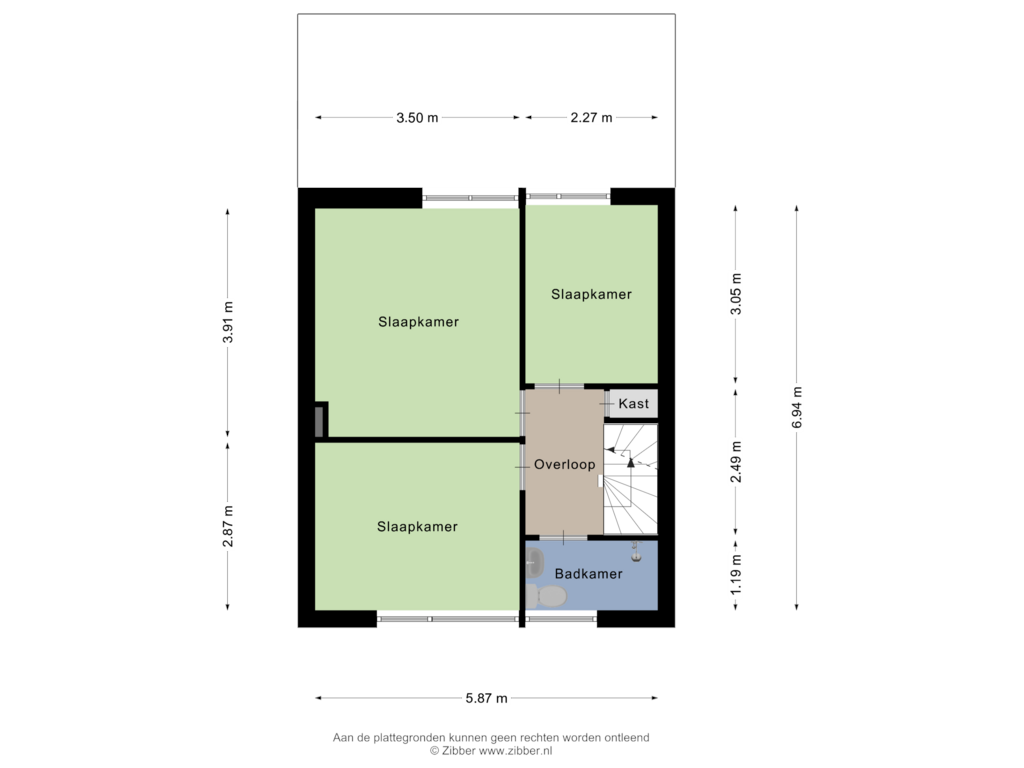 View floorplan of Eerste Verdieping of Thomas van Heereveldstraat 6