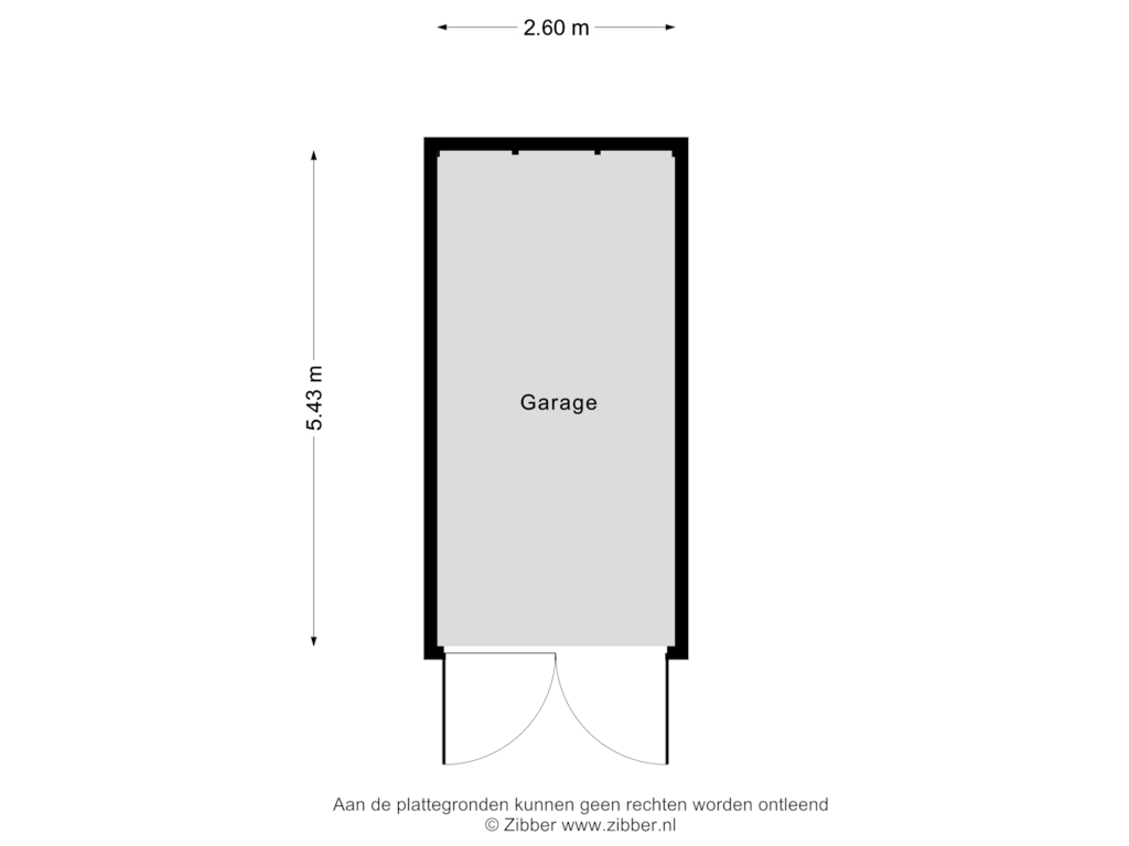 View floorplan of Garage of Thomas van Heereveldstraat 6