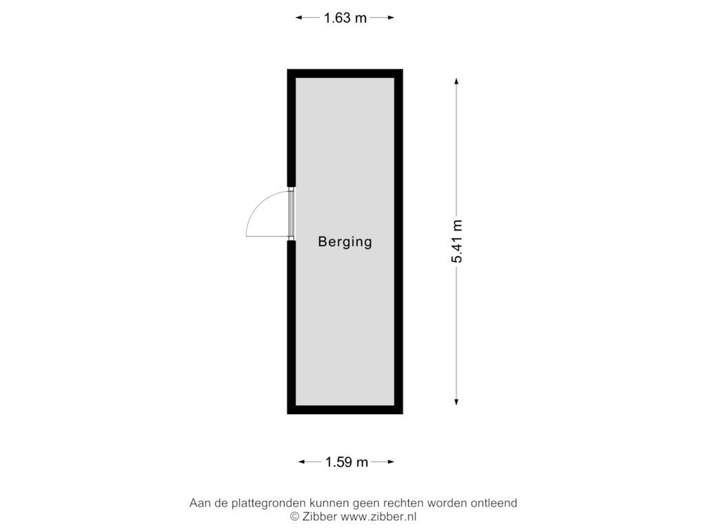 View floorplan of Berging of Thomas van Heereveldstraat 6