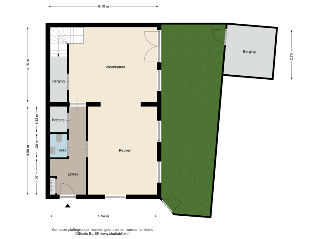 Bekijk plattegrond van Begane grond van Walstraat 5