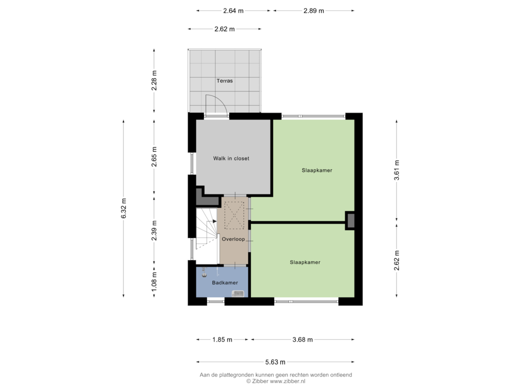 Bekijk plattegrond van Eerste Verdieping van Mansfeldstraat 11