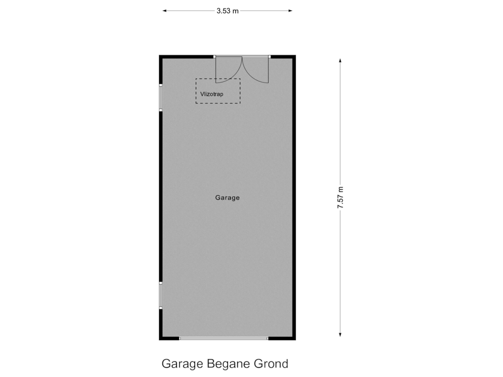 Bekijk plattegrond van Garage Begane Grond van Kievit 6