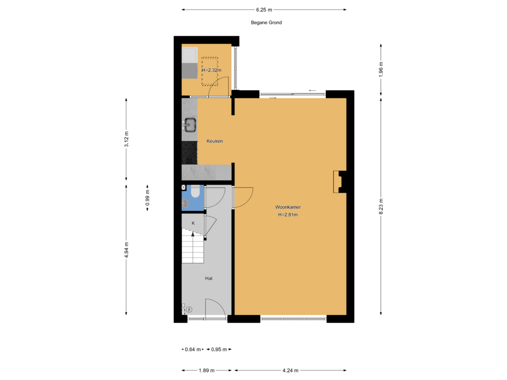 Bekijk plattegrond van Begane Grond van Vermaasstraat 12