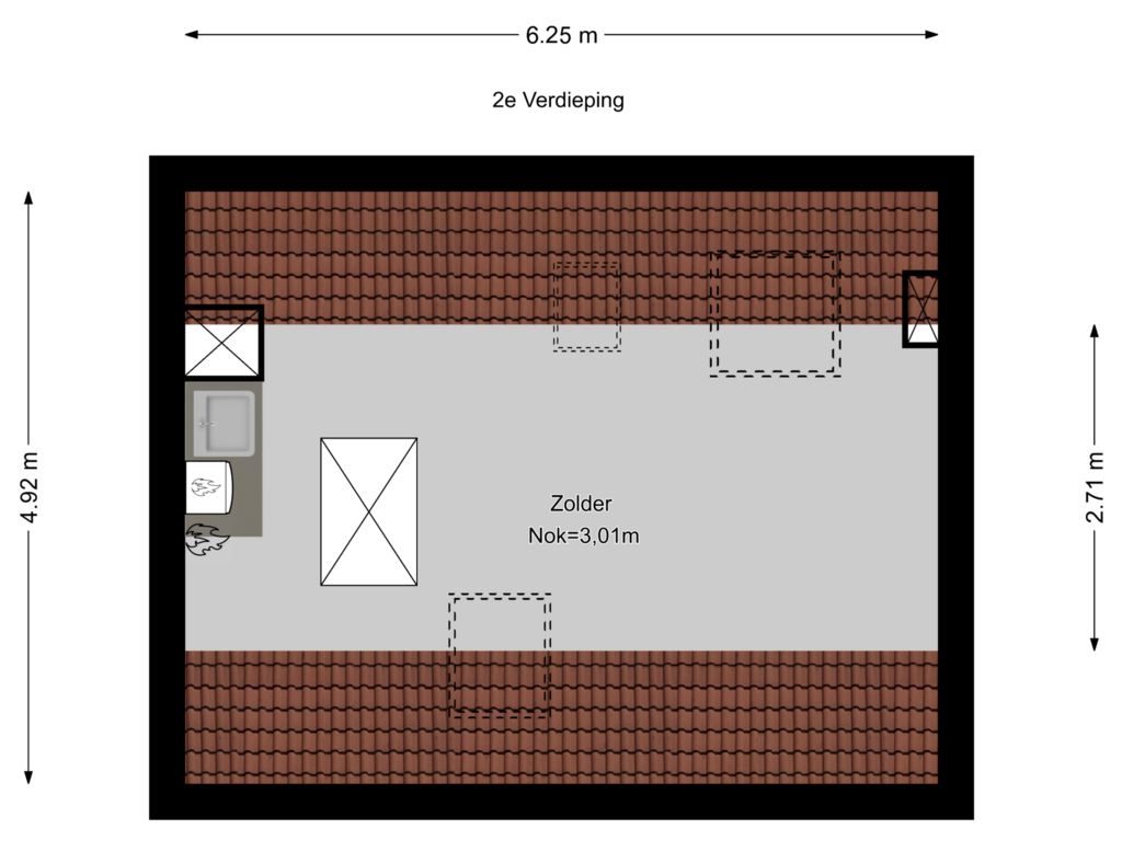 Bekijk plattegrond van 2e Verdieping van Vermaasstraat 12