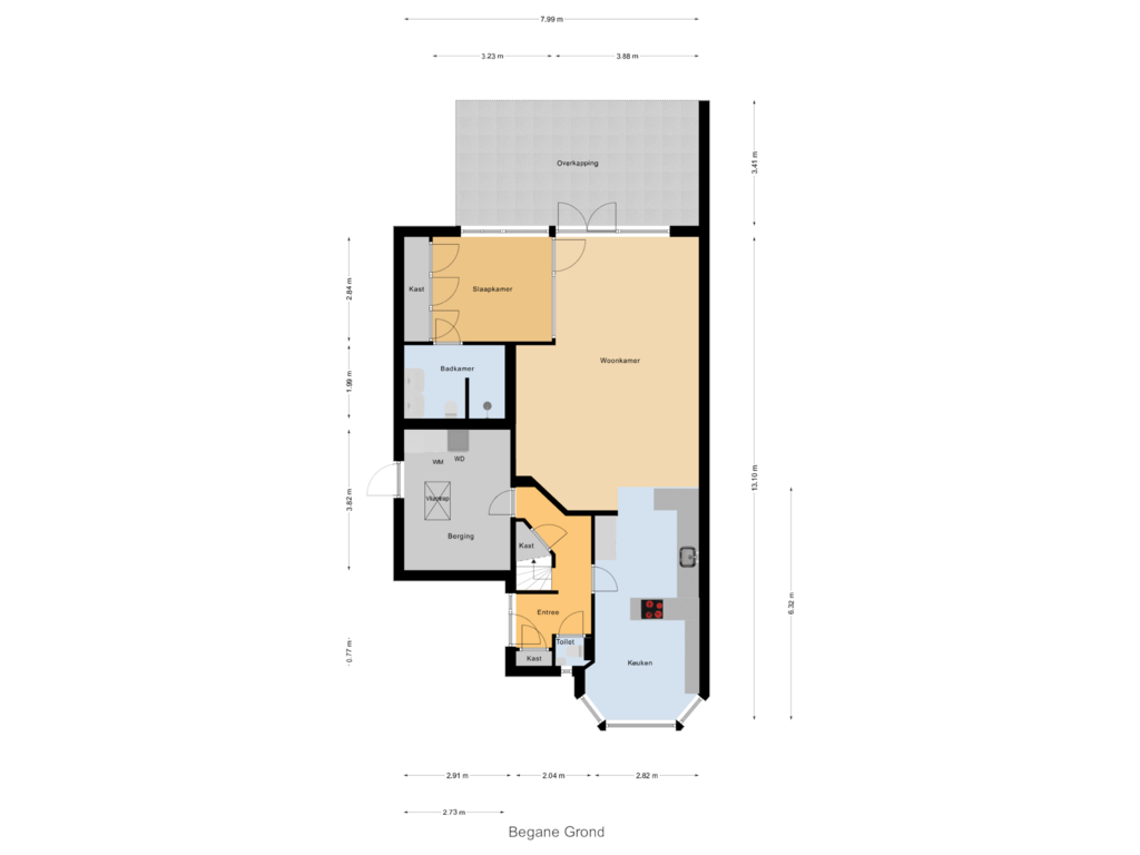 Bekijk plattegrond van Begane Grond van Braspenningstraat 57