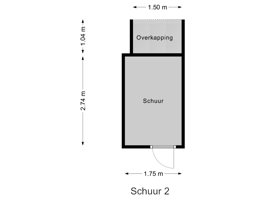 Bekijk plattegrond van Schuur 2 van Braspenningstraat 57