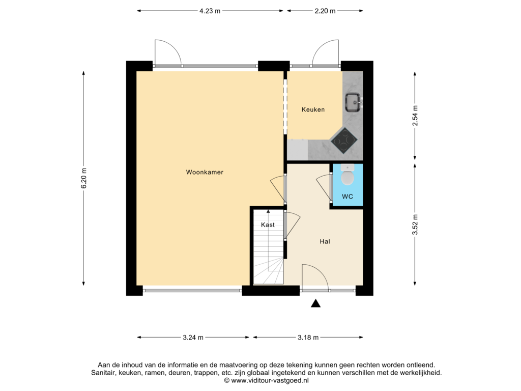 Bekijk plattegrond van Begane grond van Eikenlaan 29