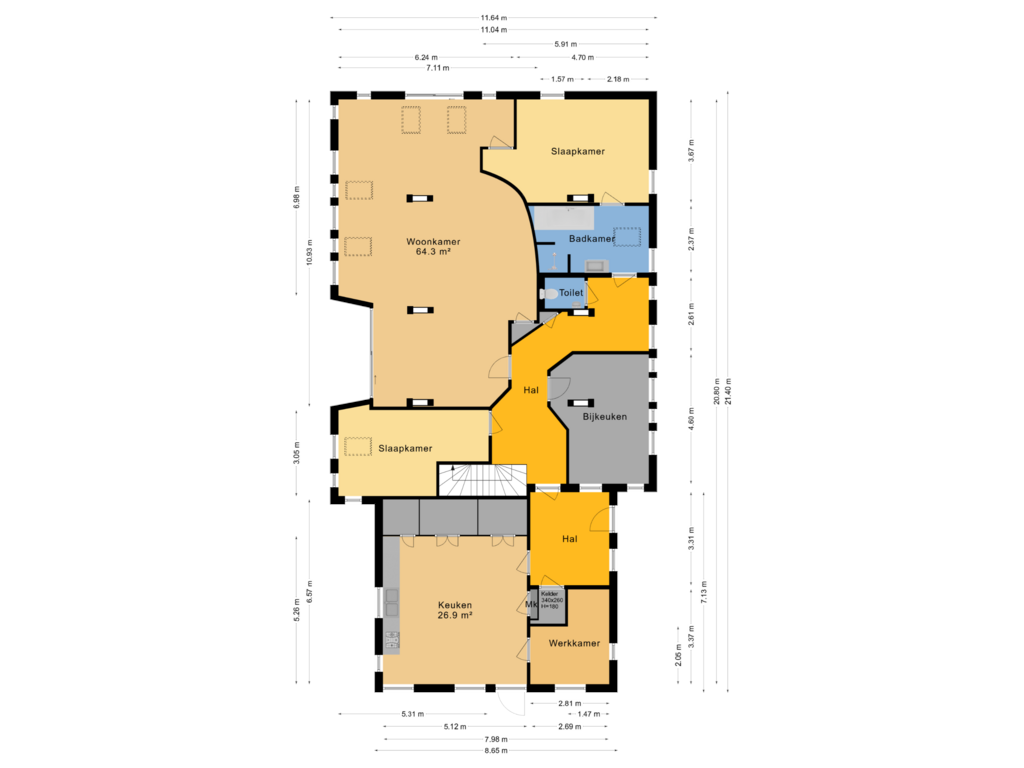 Bekijk plattegrond van Begane grond van Veeningen 36