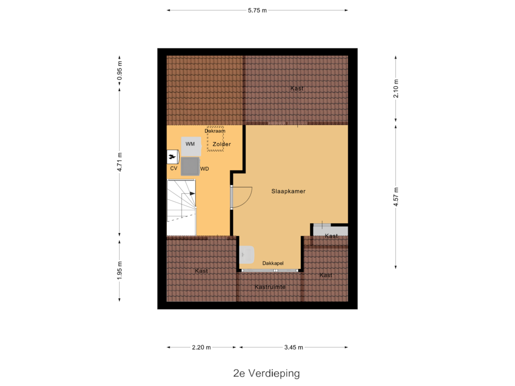 Bekijk plattegrond van 2e Verdieping van Sportlaan 86