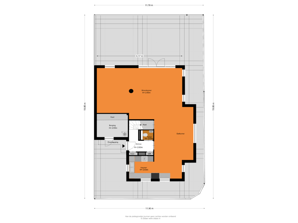 Bekijk plattegrond van Begane grond Tuin van Touwslagerlaan 30