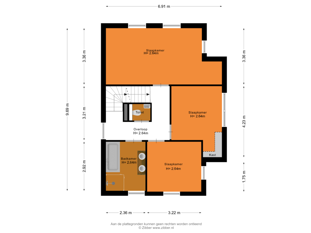 Bekijk plattegrond van Eerste verdieping van Touwslagerlaan 30