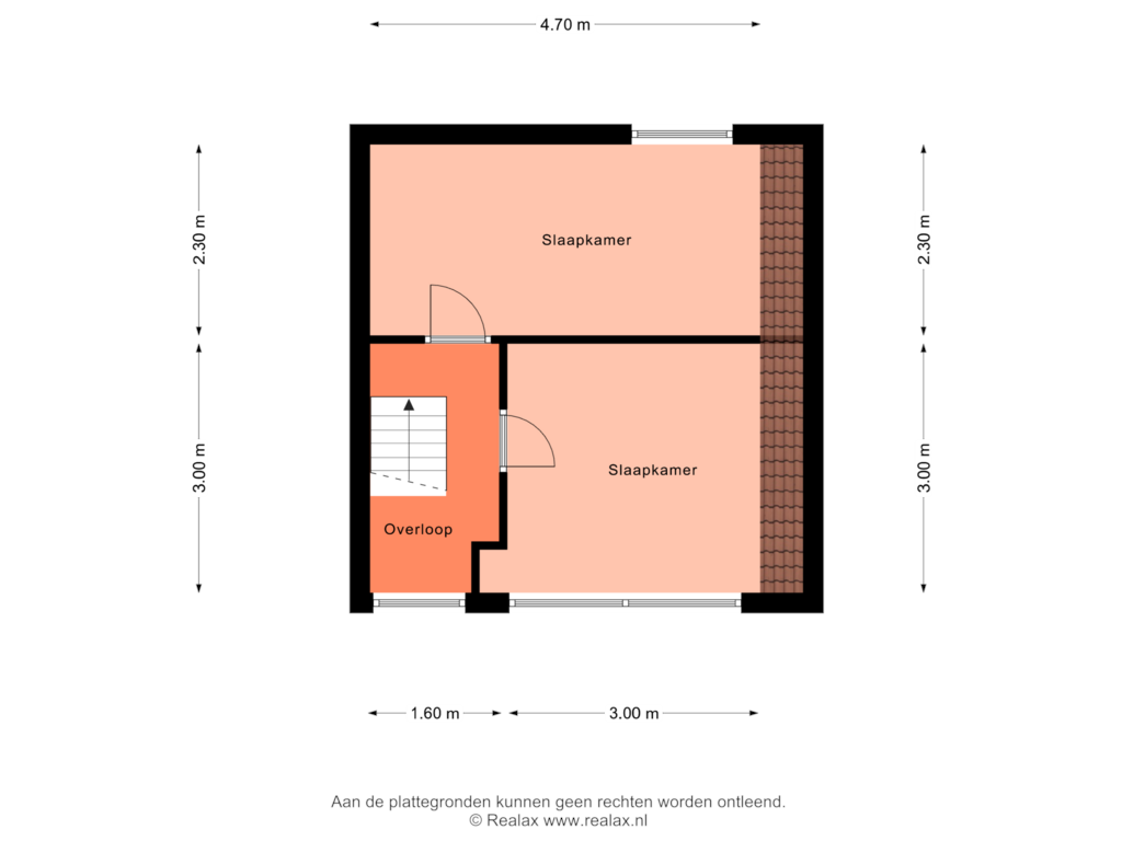 View floorplan of Verdieping 1 of Osingastraat 23