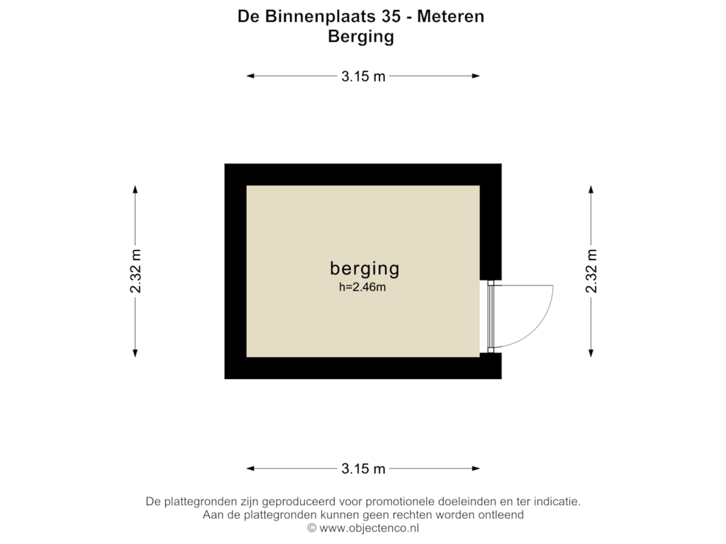 Bekijk plattegrond van BERGING van De Binnenplaats 35