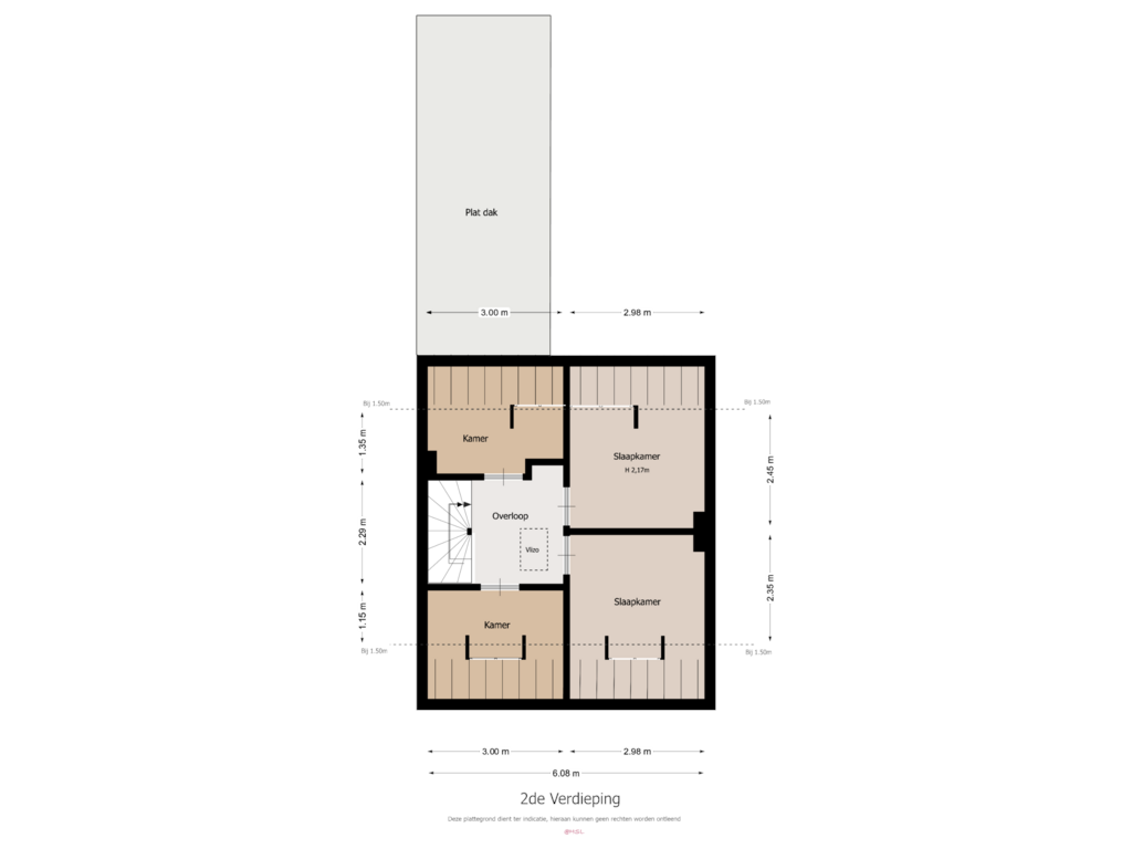 Bekijk plattegrond van Verdieping 2 van Beekhoverstraat 3-C