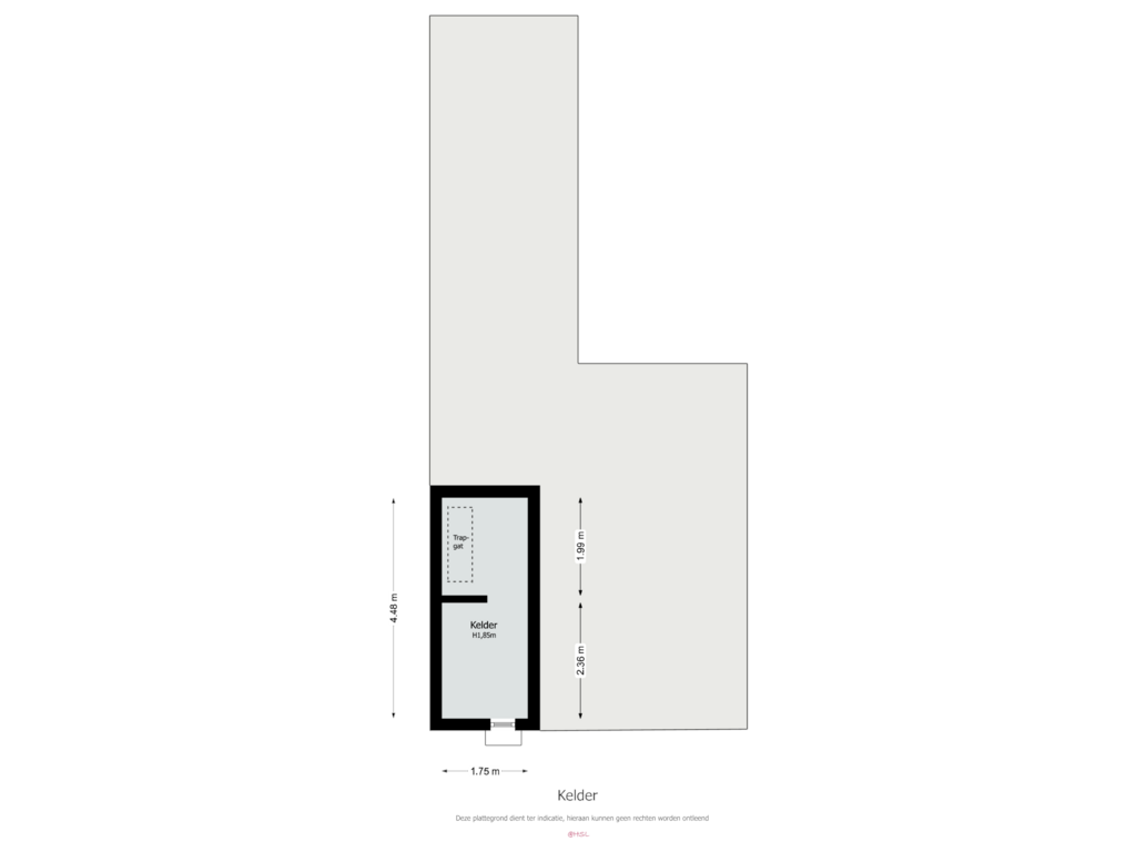 Bekijk plattegrond van Kelder van Beekhoverstraat 3-C