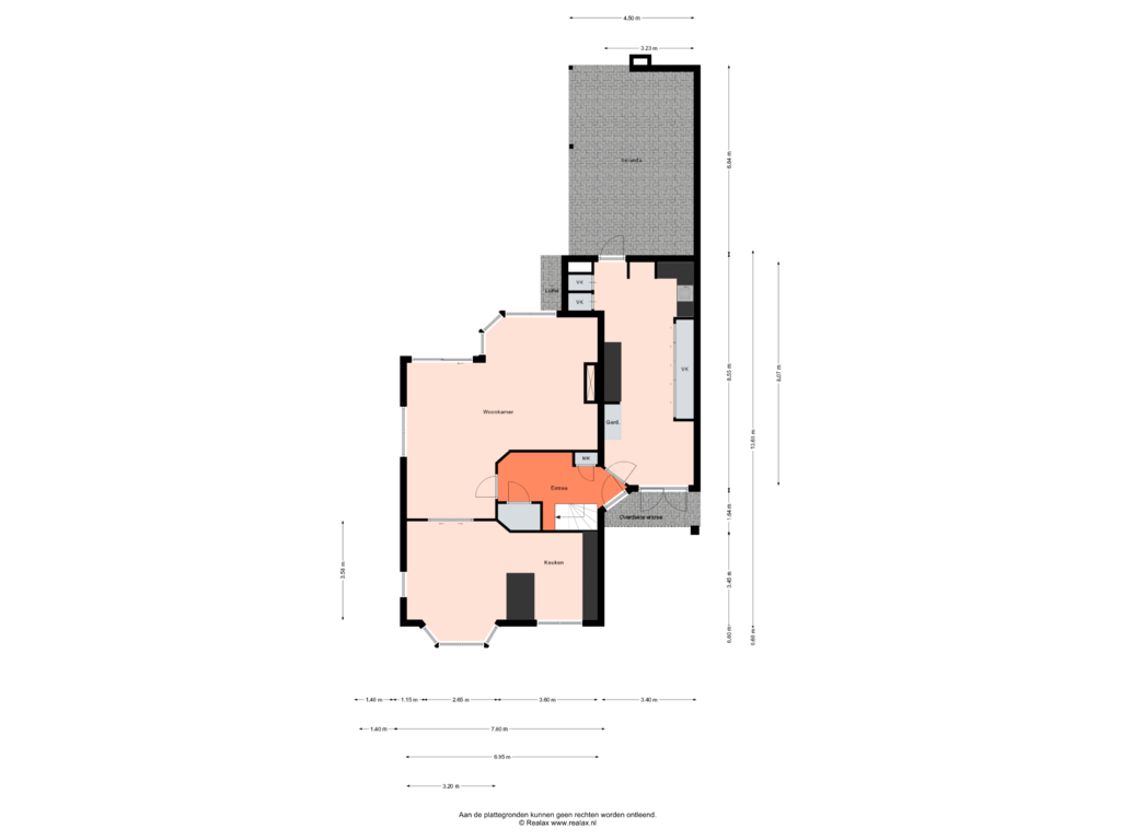 Bekijk plattegrond van Begane grond van Bruglaan 21