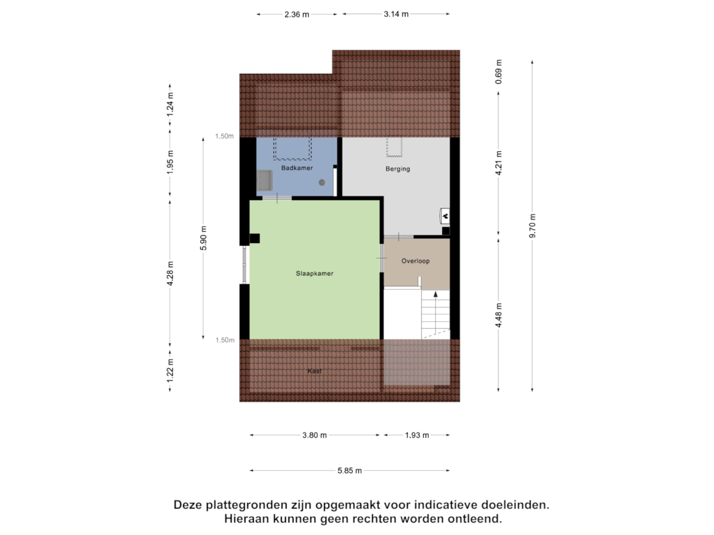 View floorplan of Eerste Verdieping of Kleine Kept 20