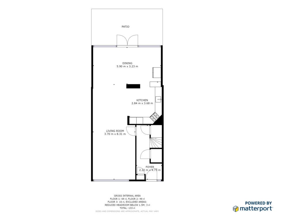 Bekijk plattegrond van Begane grond van de Butstraat 33