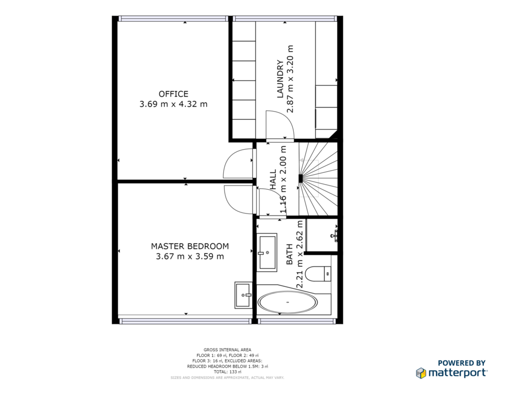 Bekijk plattegrond van 1e Verdieping van de Butstraat 33