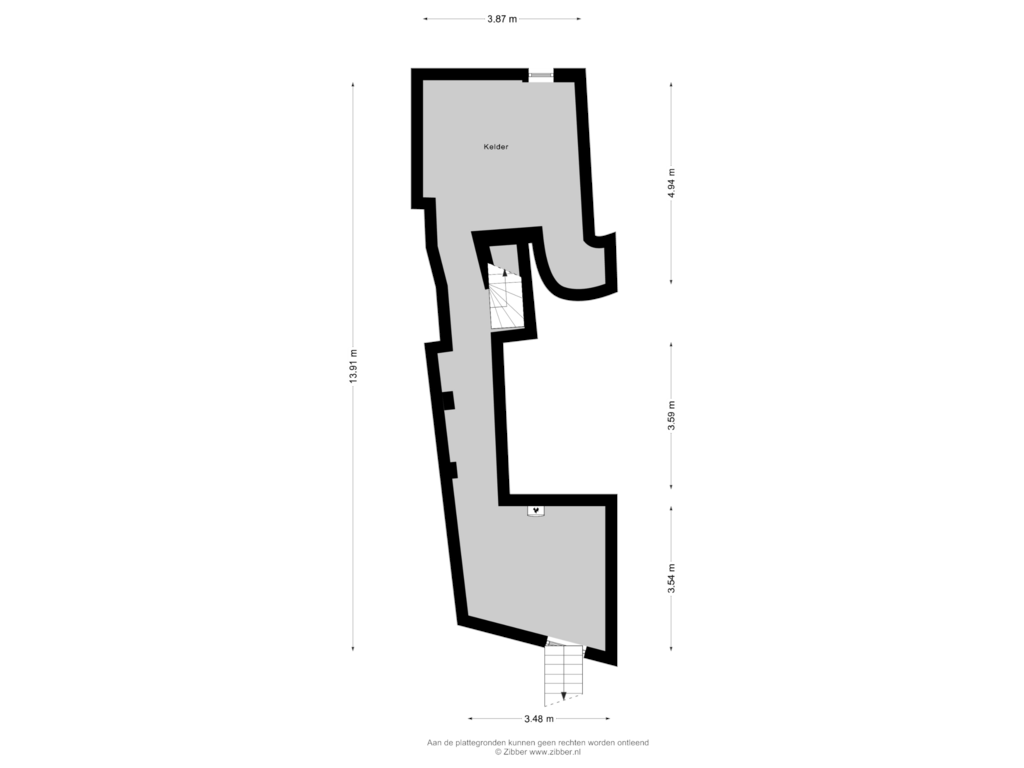 Bekijk plattegrond van Souterrain van Nieuwstad 41