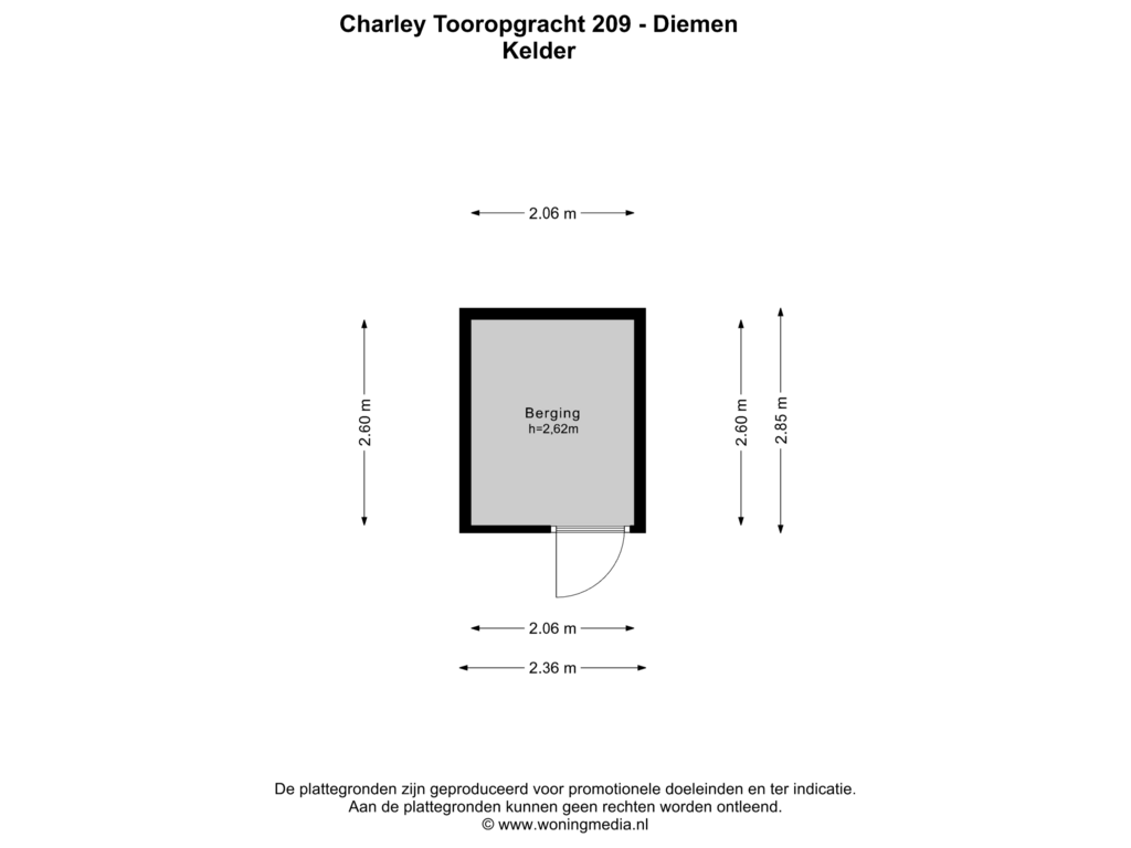 View floorplan of Kelder of Charley Tooropgracht 209