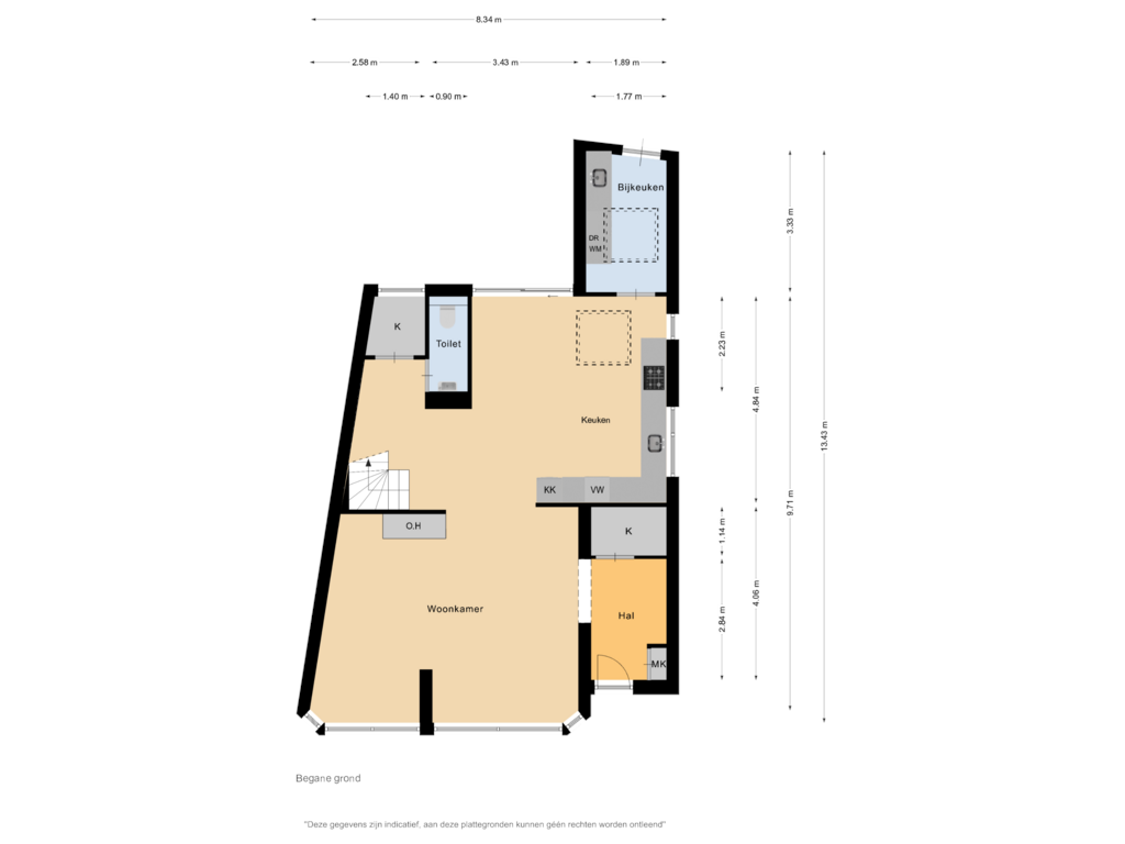 Bekijk plattegrond van Begane grond van Dorpsstraat 776