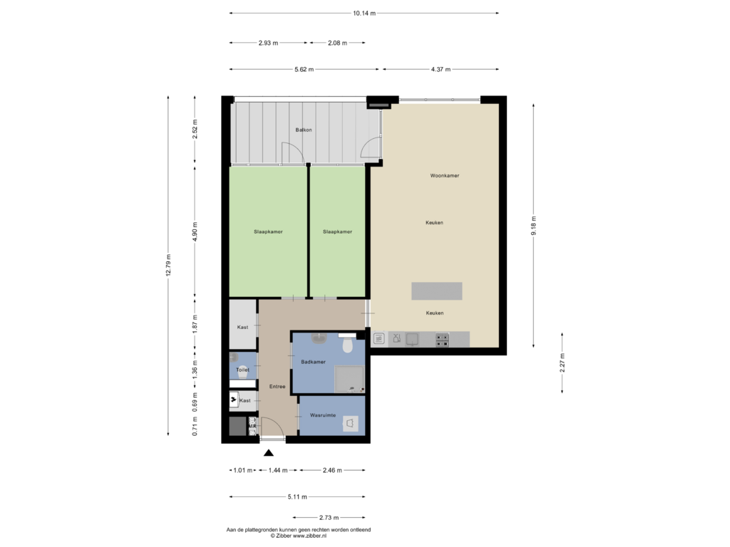 Bekijk plattegrond van Appartement van Plein 35