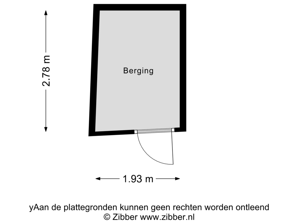 Bekijk plattegrond van Berging van Plein 35