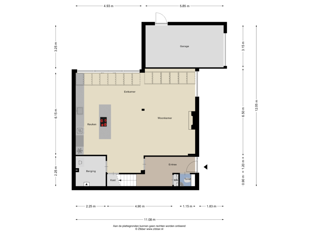 Bekijk plattegrond van Begane Grond van de Iep 3