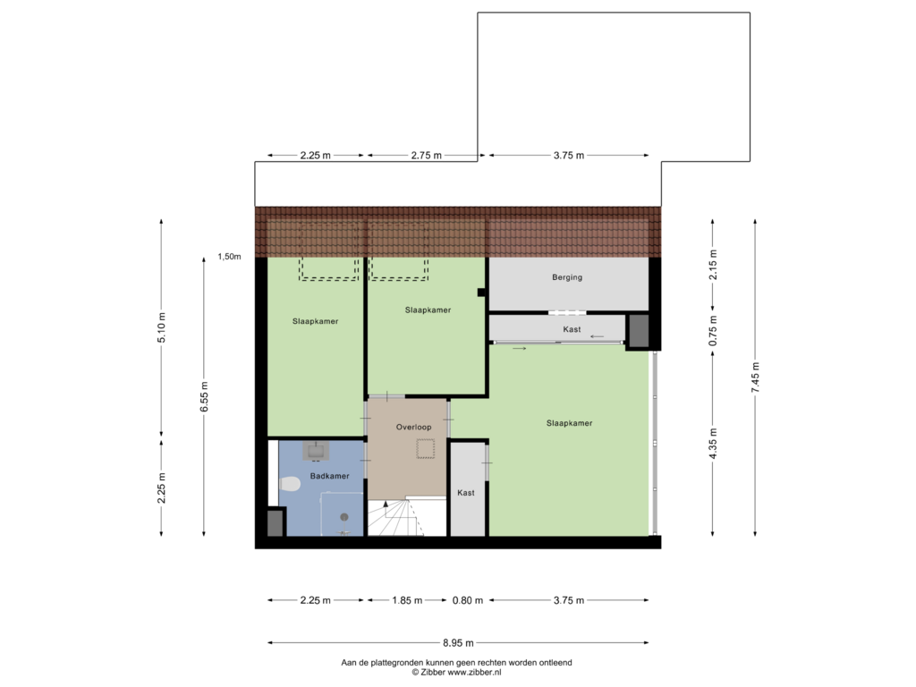 Bekijk plattegrond van Eerste Verdieping van de Iep 3