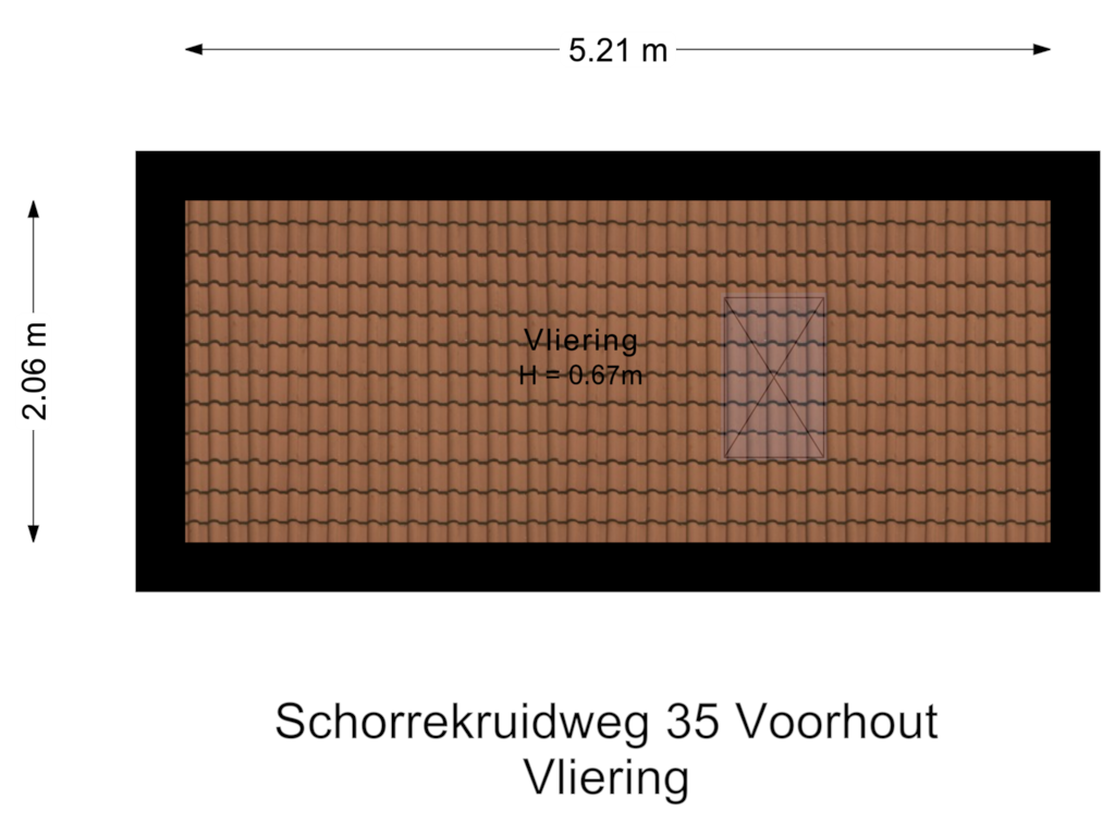 View floorplan of Vliering of Schorrekruidweg 35