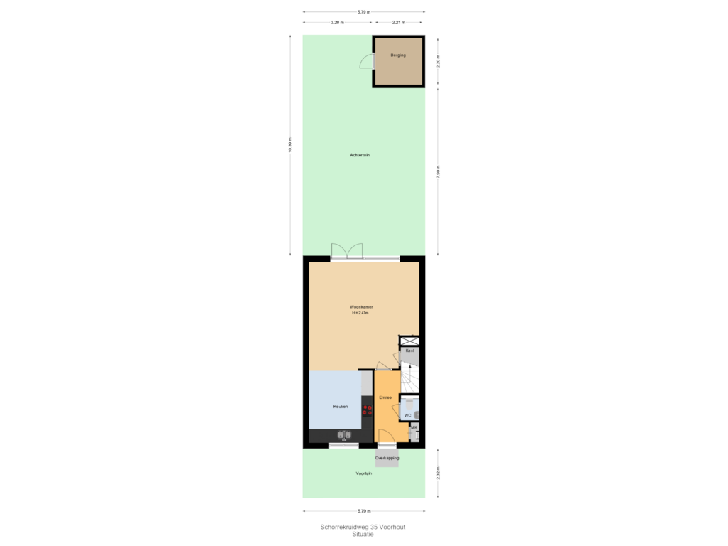 View floorplan of Situatie of Schorrekruidweg 35