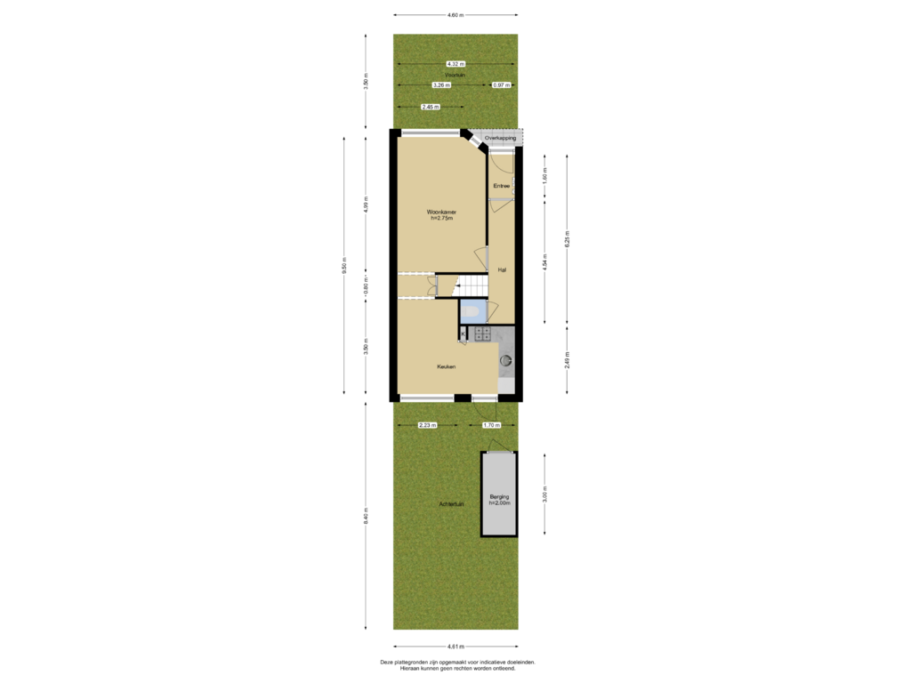 View floorplan of Begane grond + Tuin of Loenensestraat 63