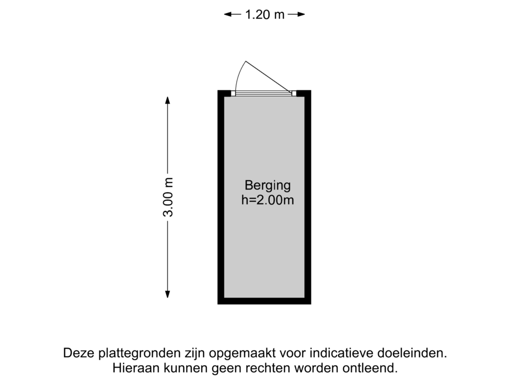 View floorplan of Berging of Loenensestraat 63